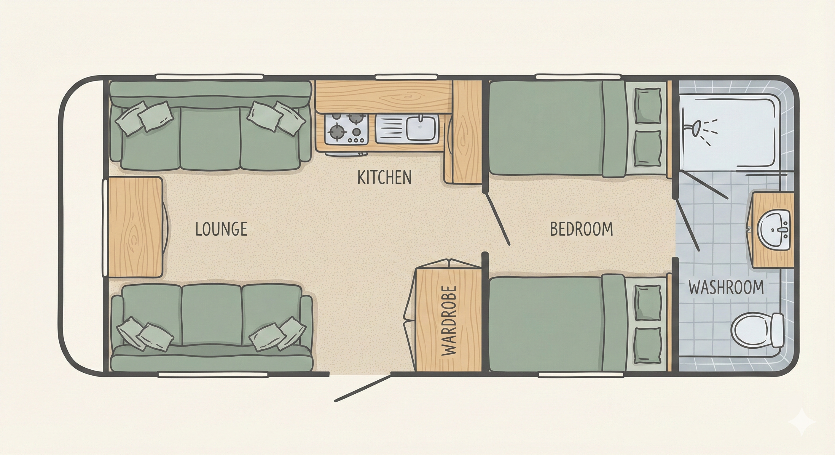 Twin Singles floorplan